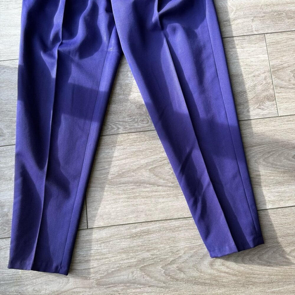 Vintage Vertigo Pour La Ville Pure Wool High Waist Pleated Front Trouser Pants - Picture 3 of 13